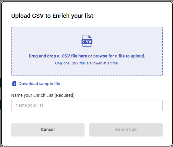 Upload Your CSV File