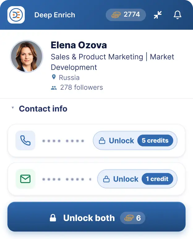 Unlock contact details