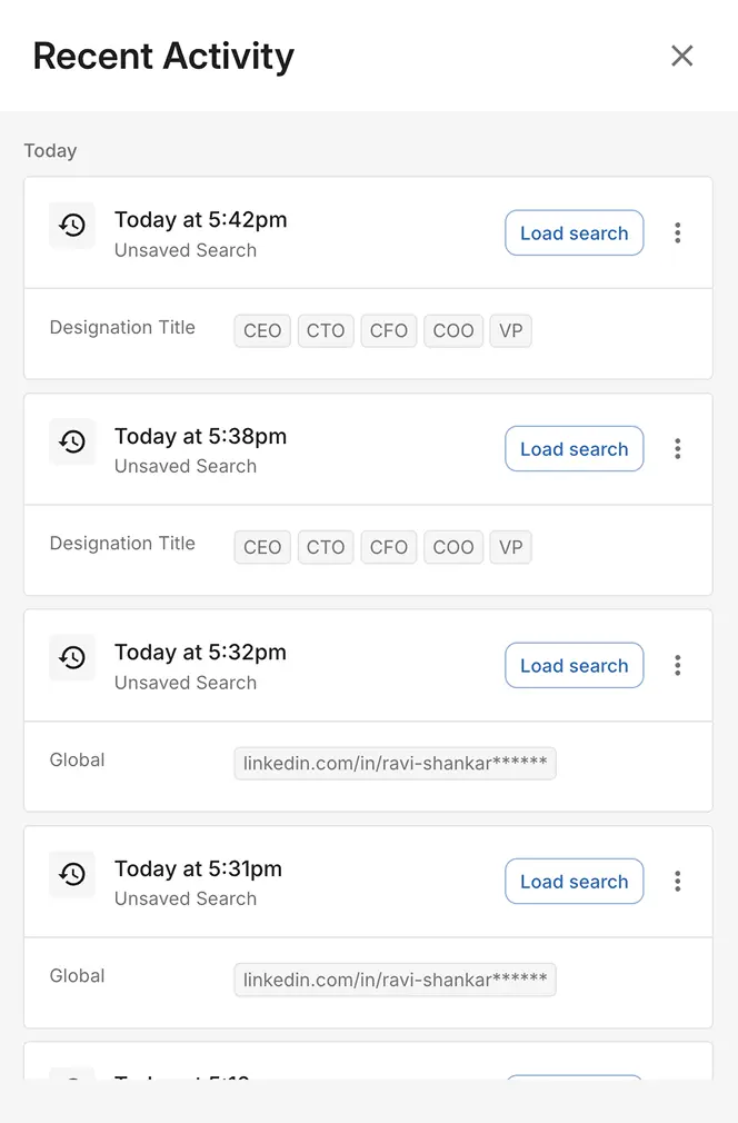 Recent Activity